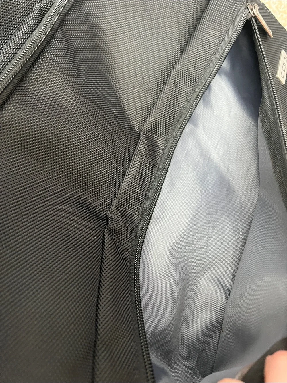 Black Men's Laptop Briefcase with Detachable Shoulder Strap